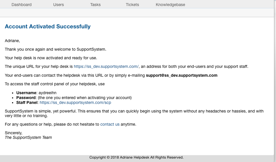 Post-Successful Form Submition