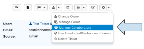 Manage Collaborators Dropdown