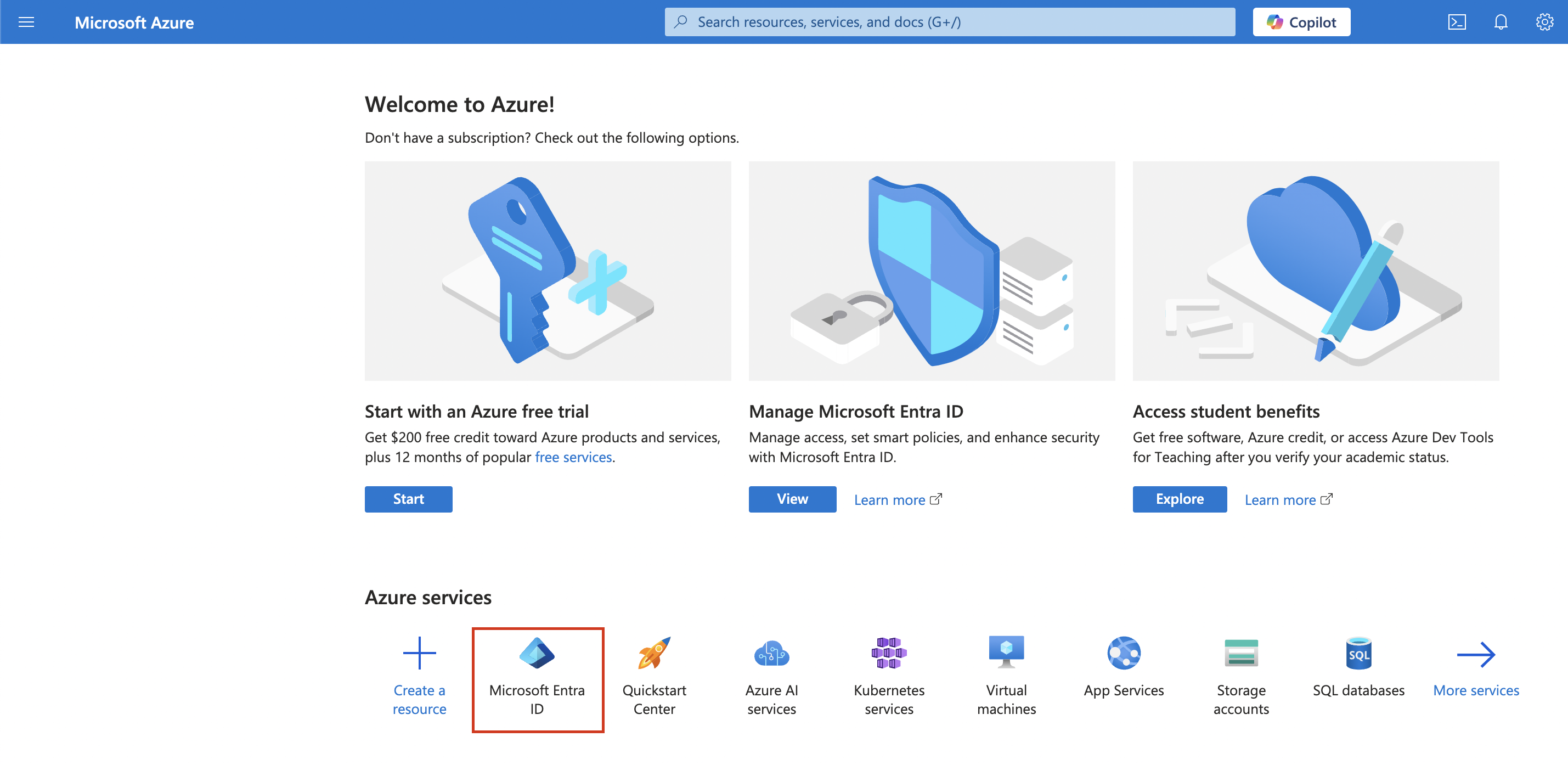 Azure Portal - Azure Active Directory