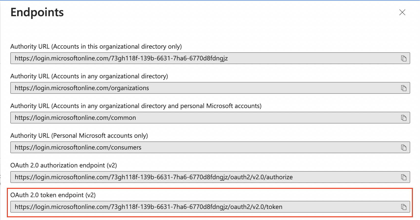 OAuth 2.0 token endpoint (v2)